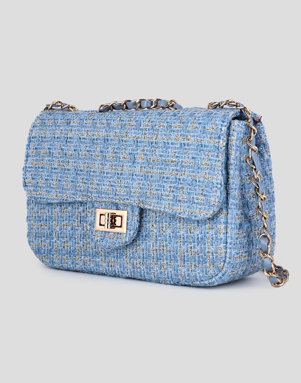 luxe crossbody tas licht blauw