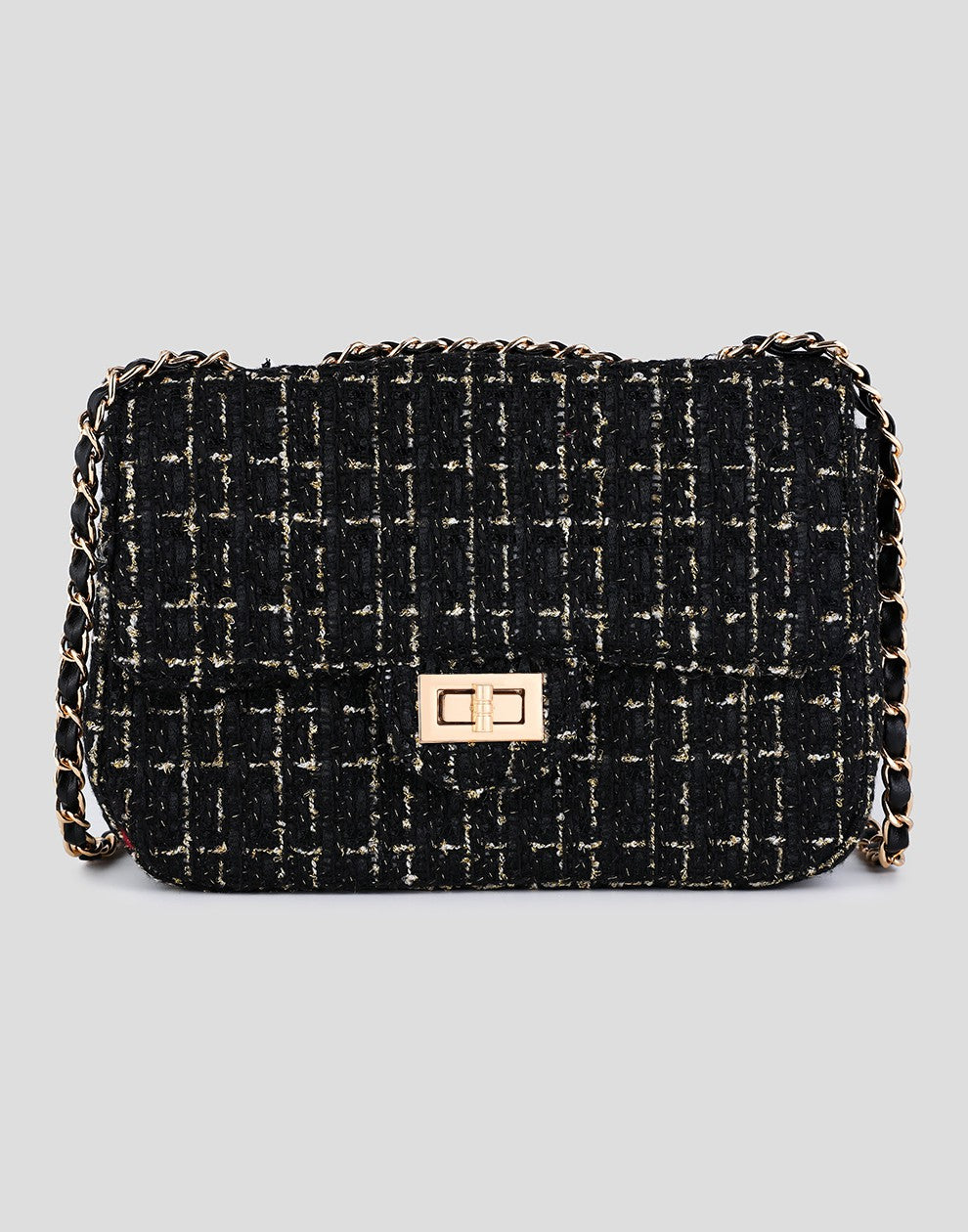 luxe crossbody tas zwart goudkleurig