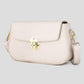 schoudertas beige met gesp