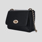 zwarte damestas crossbody met chain
