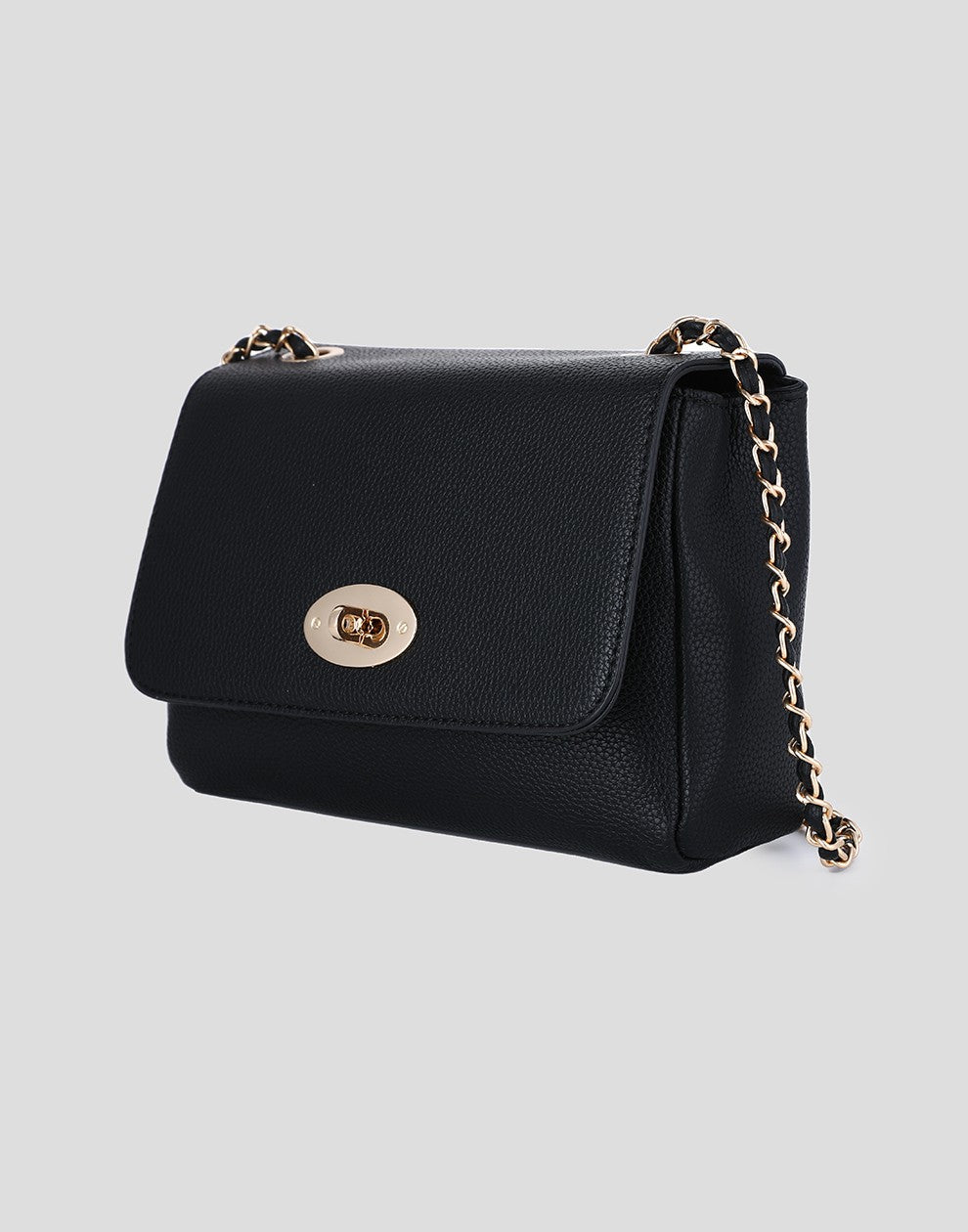 zwarte damestas crossbody met chain