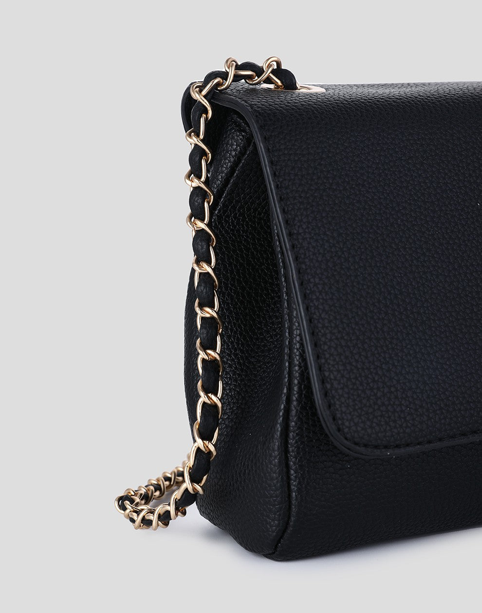 zwarte damestas crossbody met chain