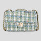 Tweed shoulder bag green