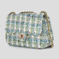 Tweed shoulder bag green