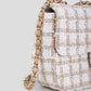 Tweed schoudertas khaki
