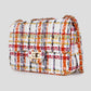 Tweed schoudertas oranje