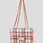 Tweed schoudertas oranje