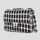 tweed schoudertas zwart