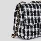 tweed schoudertas zwart