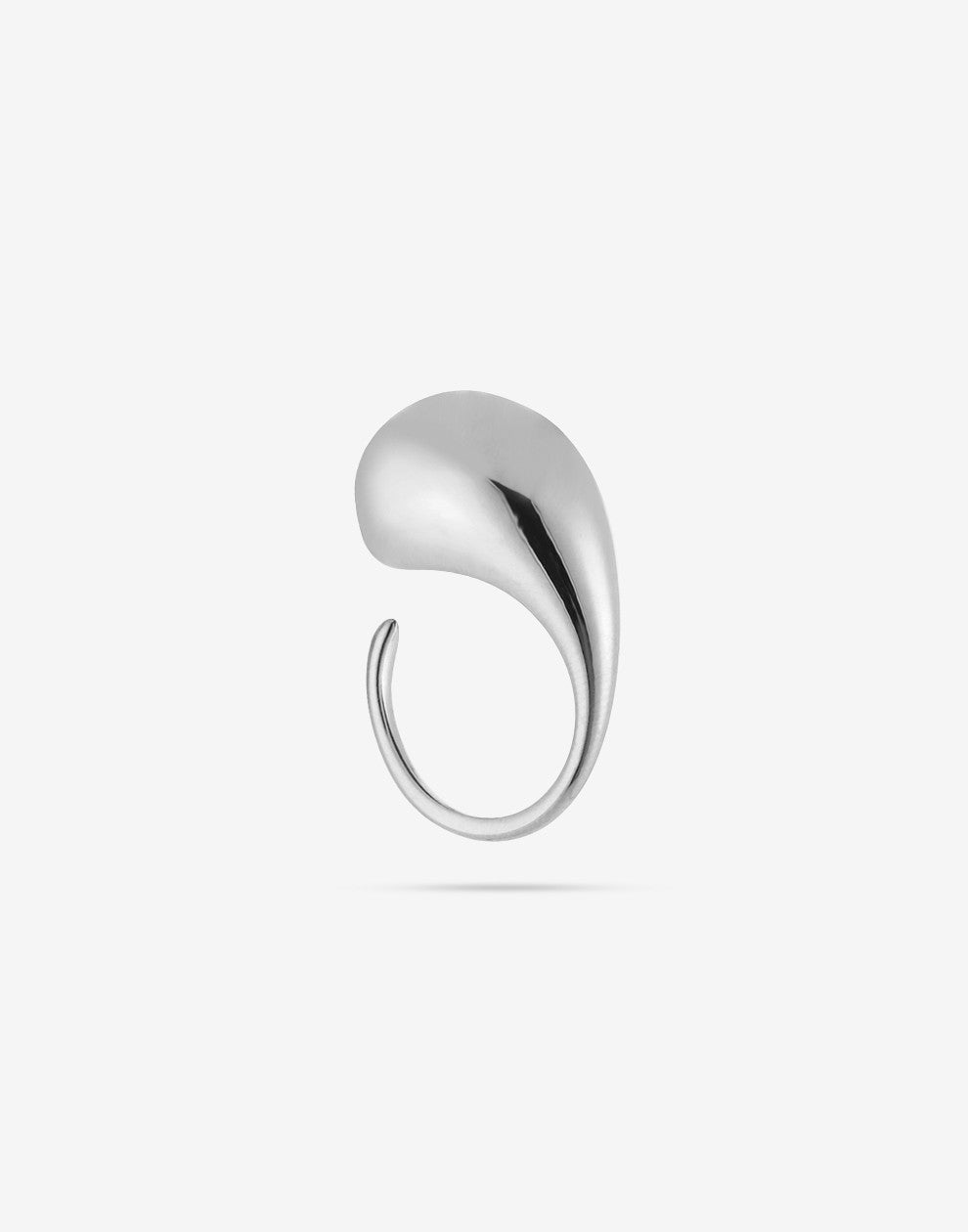 druppel ring zilverkleurig