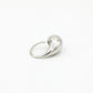 druppel ring zilverkleurig