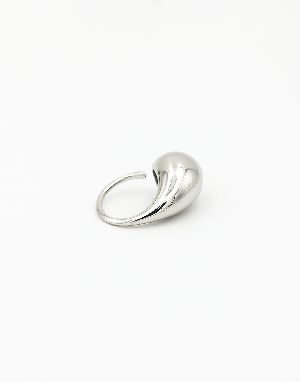 druppel ring zilverkleurig