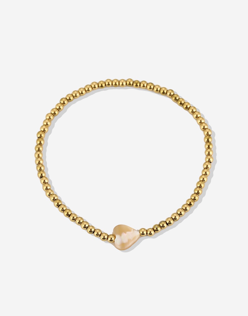 stretch armband parel hartje