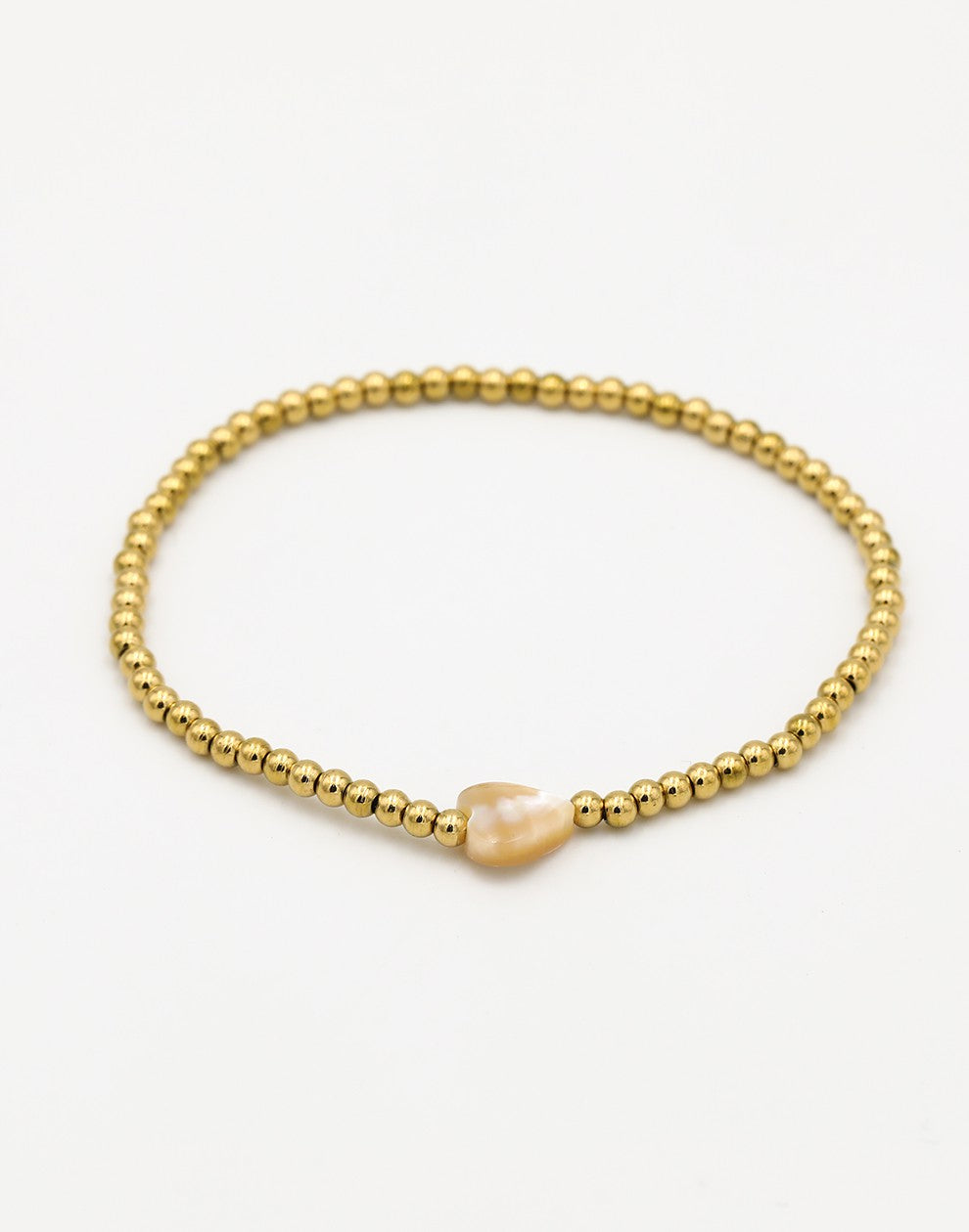 stretch armband parel hartje