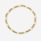 fijne kralen armband met parels goudkleurig