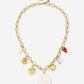 Bedel ketting schakels witte lotus