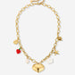 Bedel ketting hart met schakels summer vibe