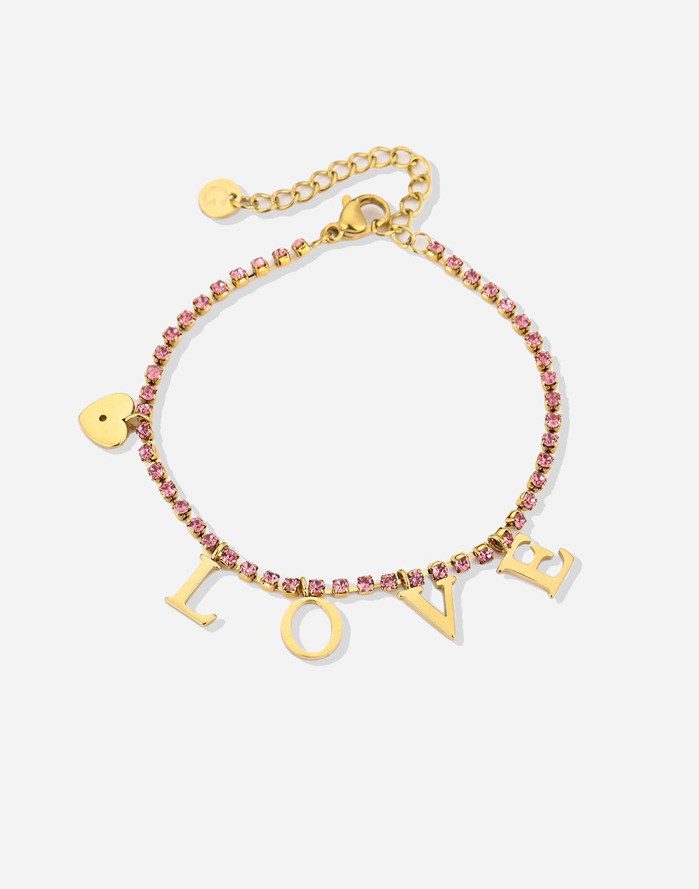 tennis armband pink love
