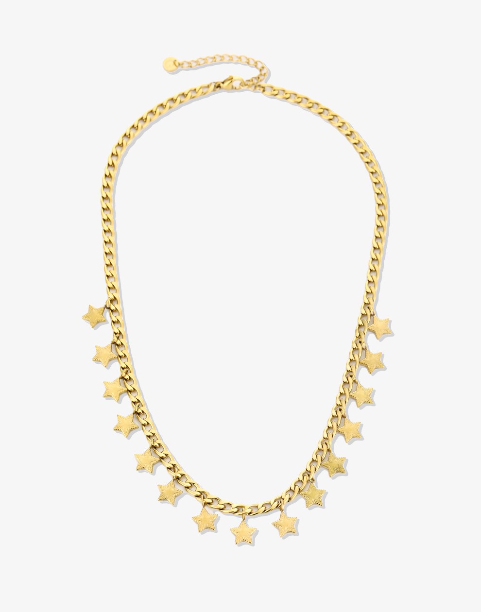 Schakelketting vintage sterretjes goudkleurig