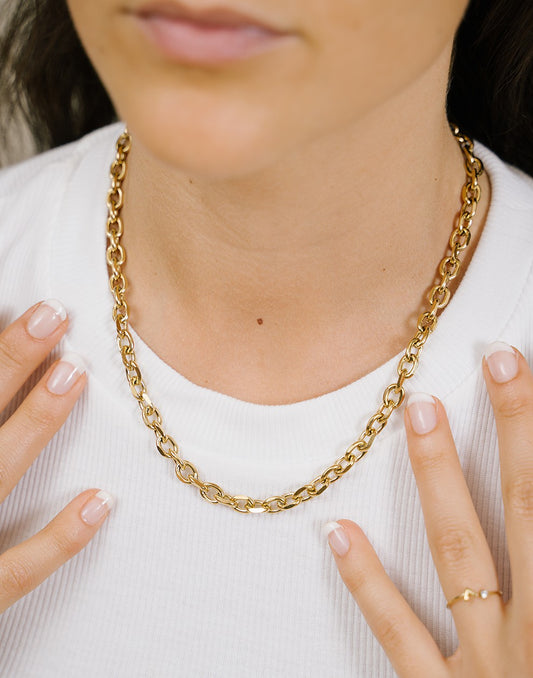 Ketting goudkleurig schakel grof