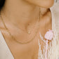 Initialen ketting letter M goudkleurig