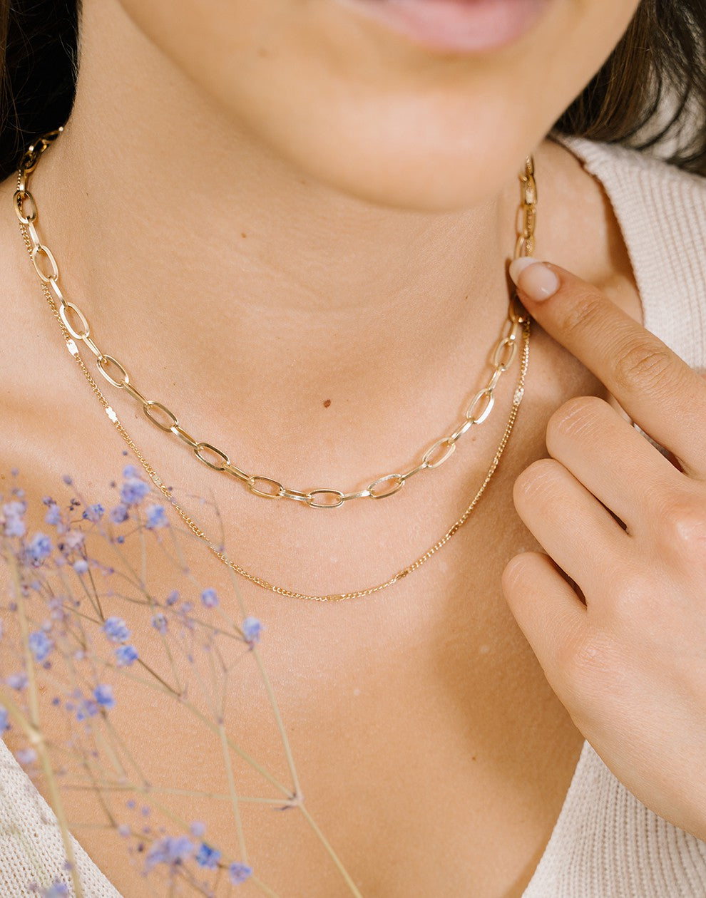 Ketting goudkleurig schakel ovaal