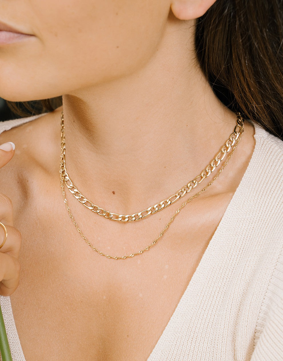 Schakelketting grof basis goudkleurig