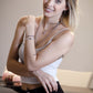 Gedraaide ketting met slot love zilverkleurig