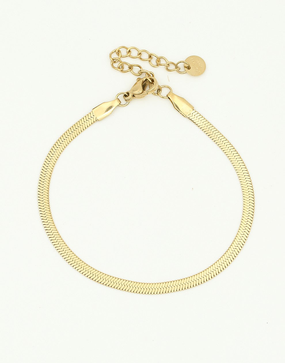 Flat snake armband goukleurig