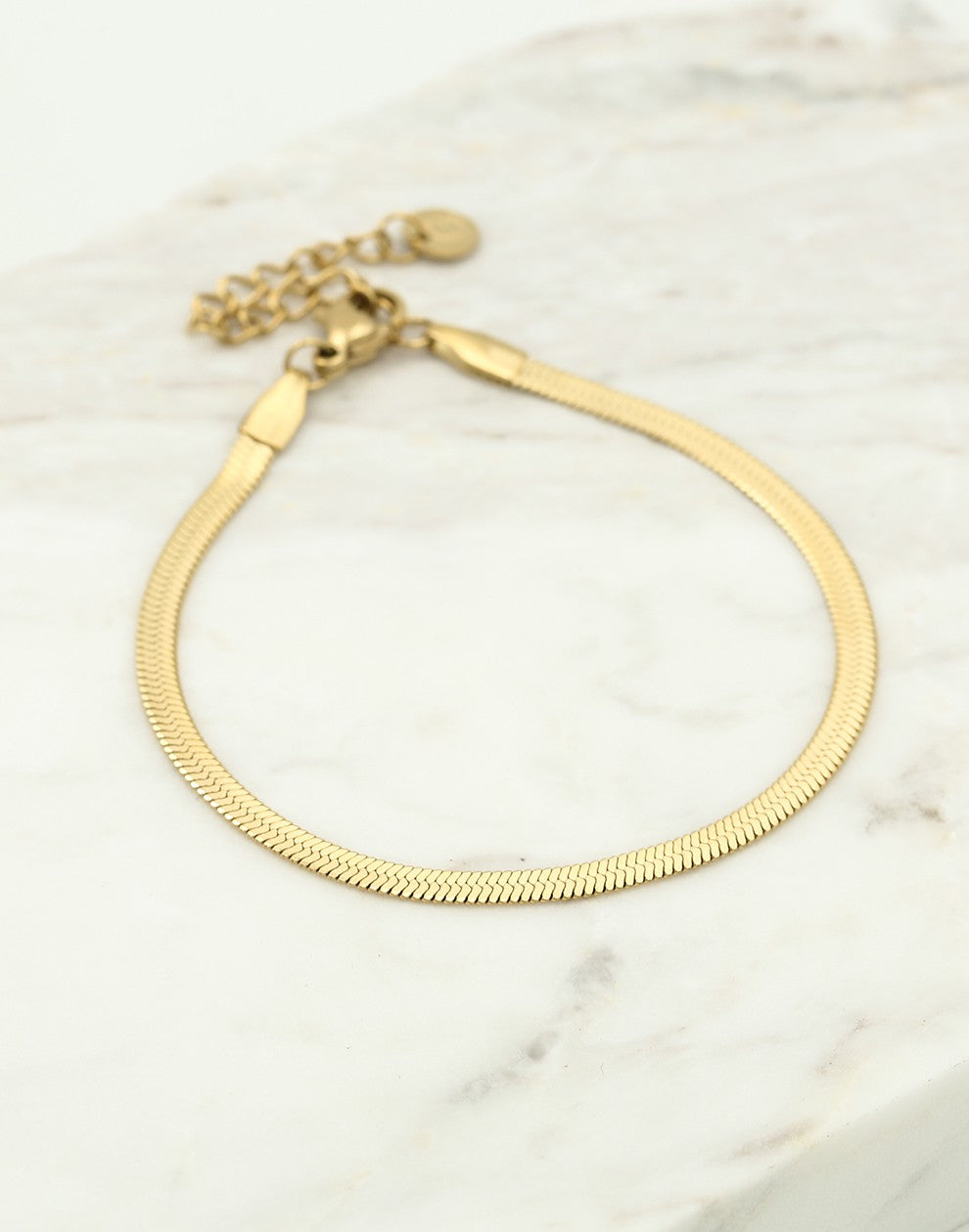 Flat snake armband goukleurig