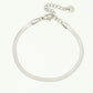 Flat snake armband zilverkleurig