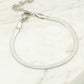 Flat snake armband zilverkleurig