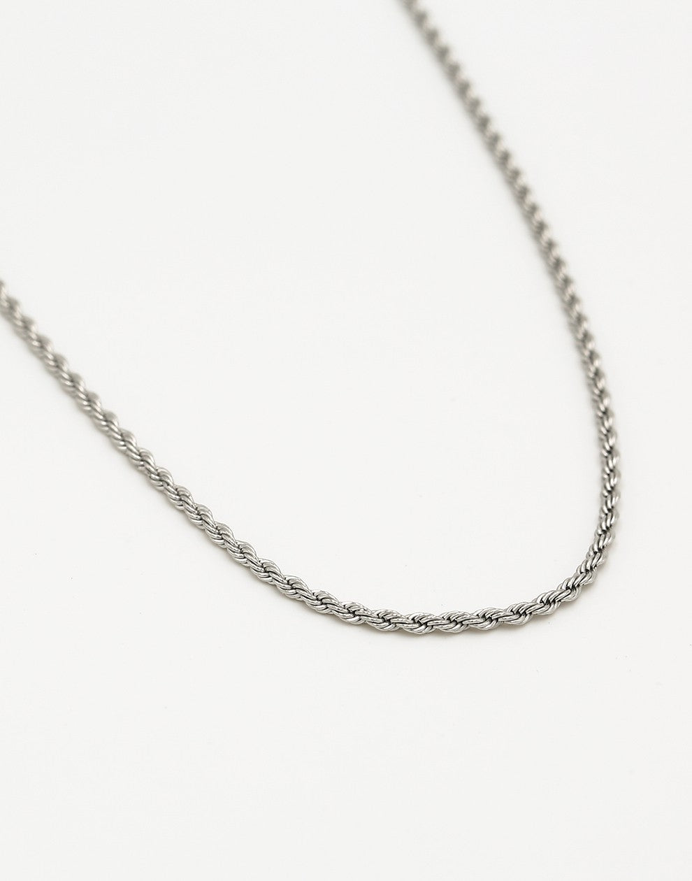 Gedraaide ketting zilverkleurig