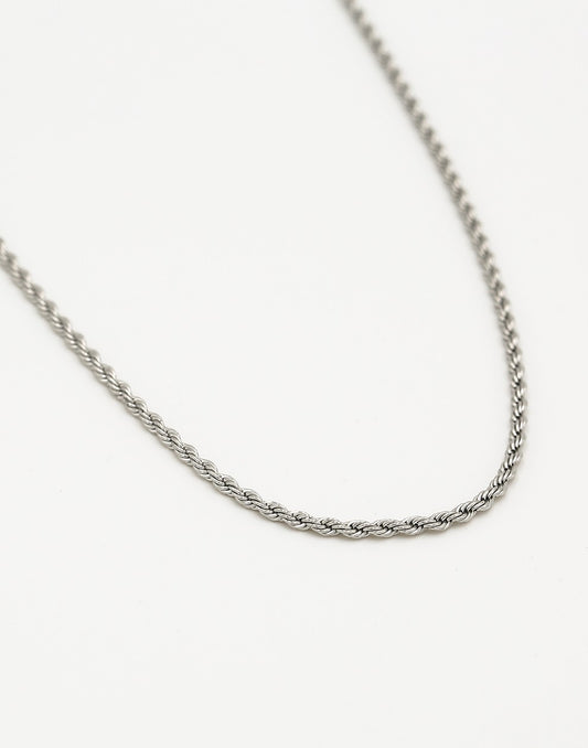 Gedraaide ketting zilverkleurig