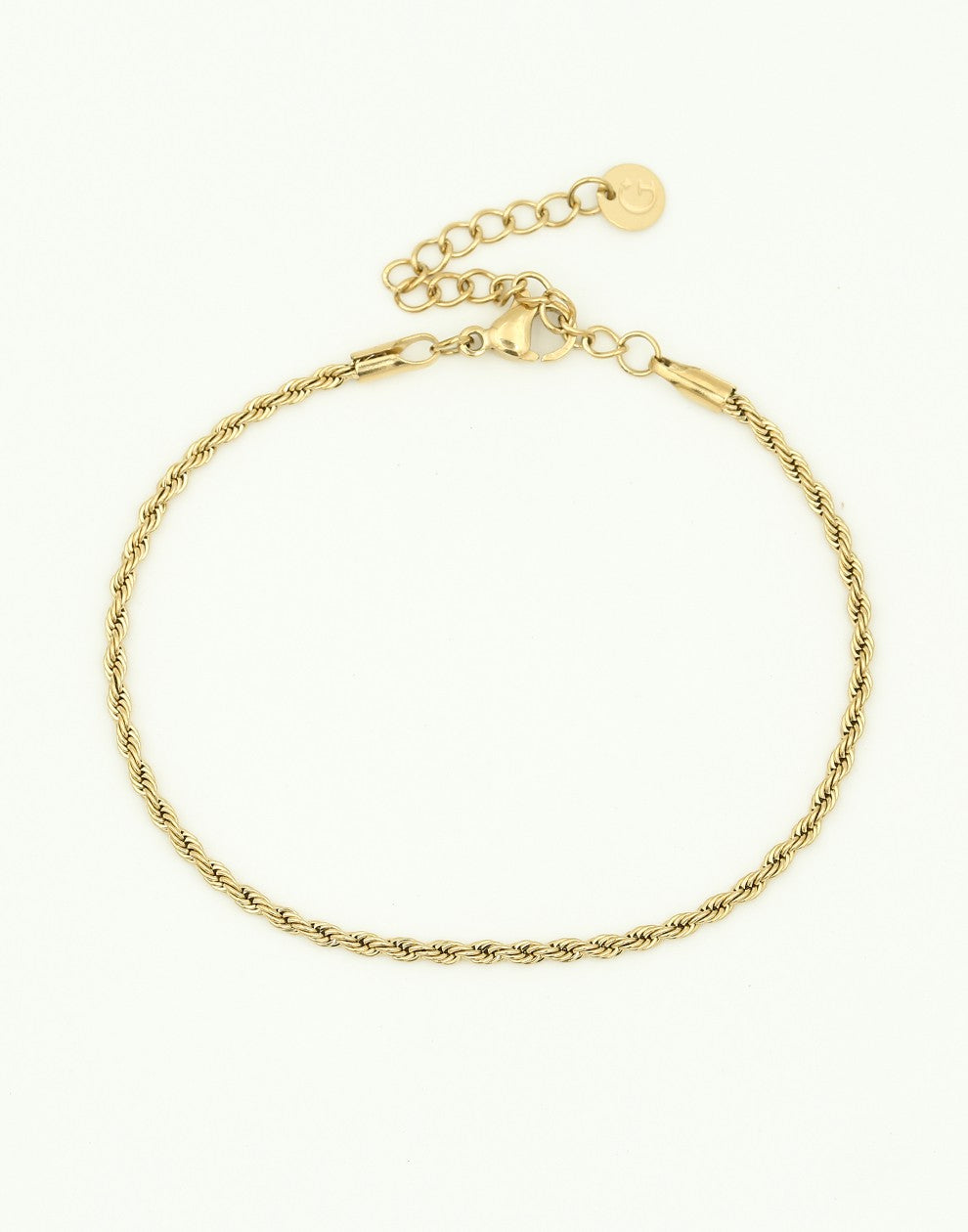 Gedraaide armband goudkleurig