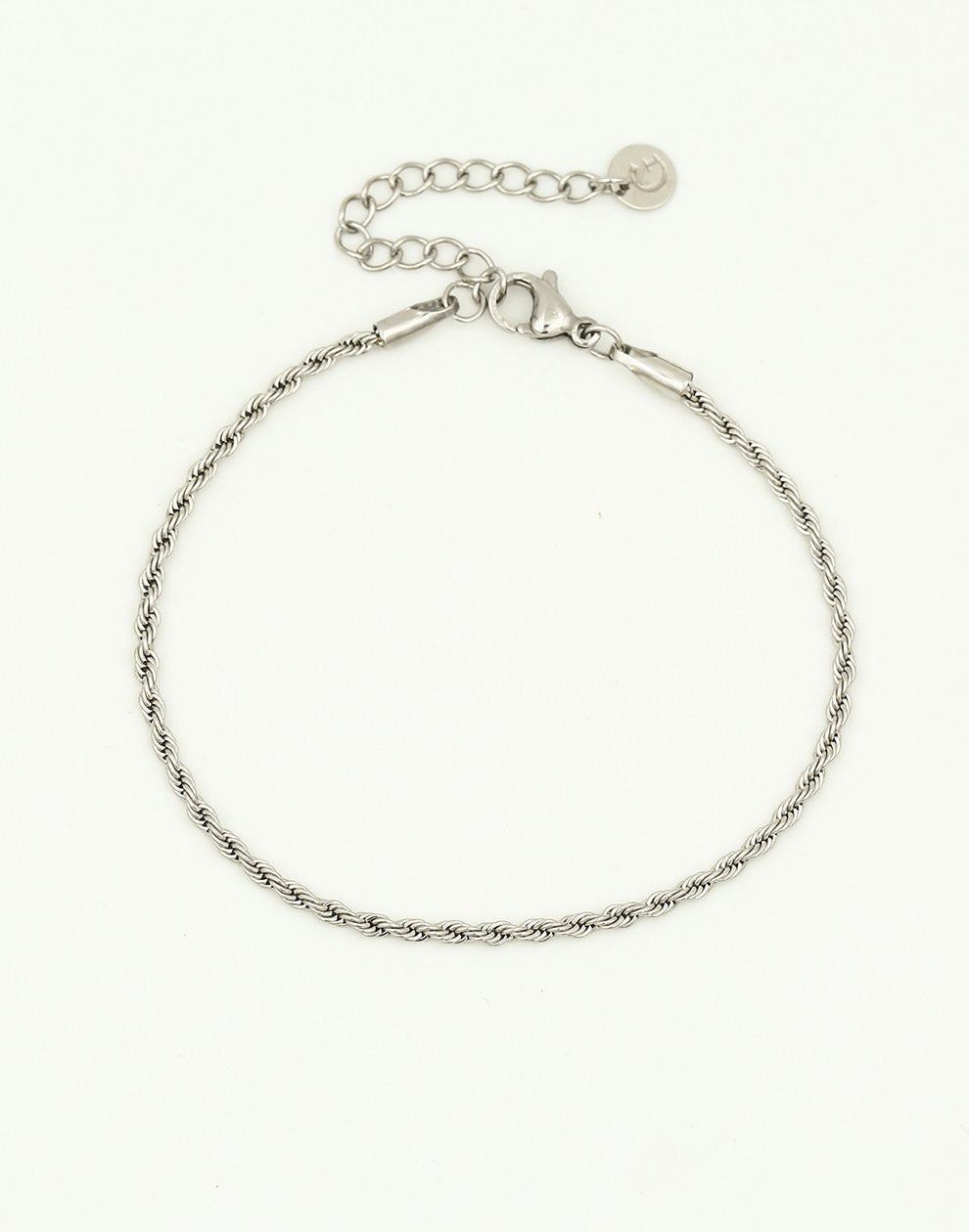 Gedraaide armband zilverkleurig