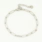 Paperclip armband plat zilverkleurig