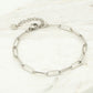Paperclip armband plat zilverkleurig