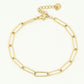 Paperclip armband goudkleurig