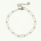 Paperclip armband zilverkleurig