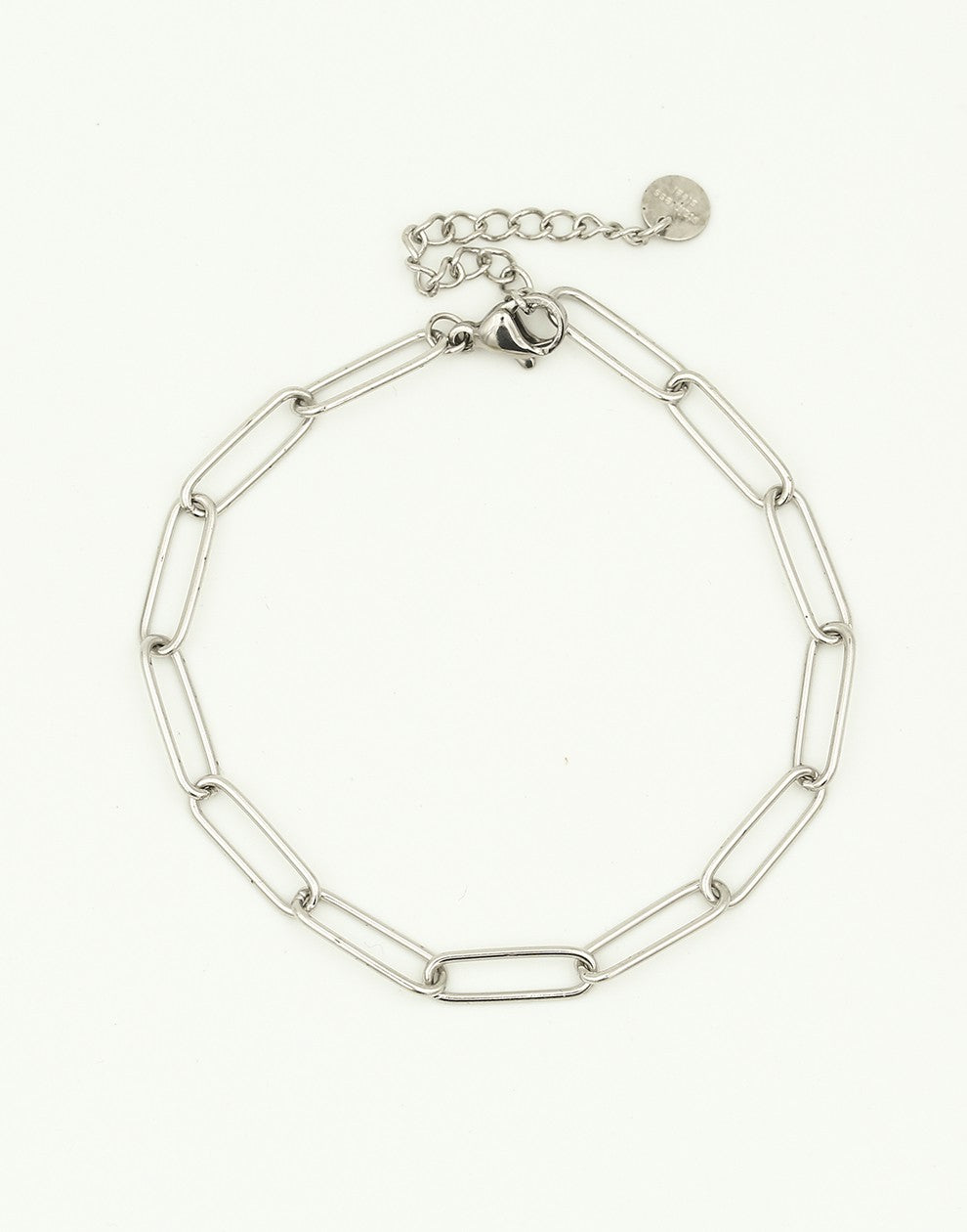 Paperclip armband zilverkleurig