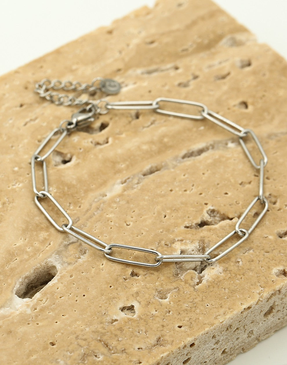 Paperclip armband zilverkleurig