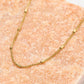 Fijne ketting met staafjes goudkleurig