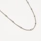 Fijne ketting met staafjes zilverkleurig