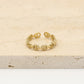 Ring schakelpatroon goudkleurig