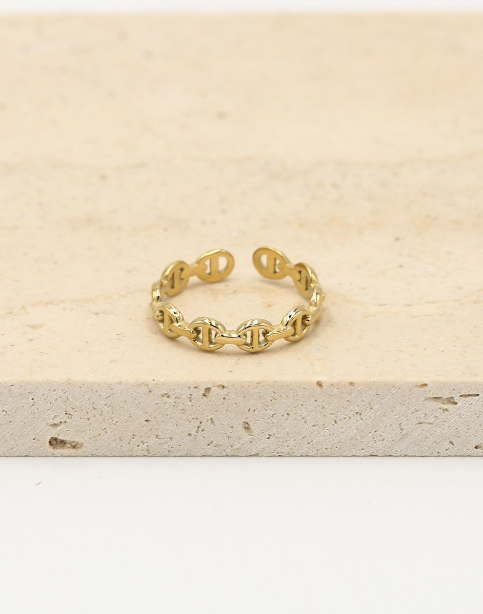 Ring schakelpatroon goudkleurig