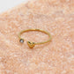 Ring hartje met steen in het goudkleurig