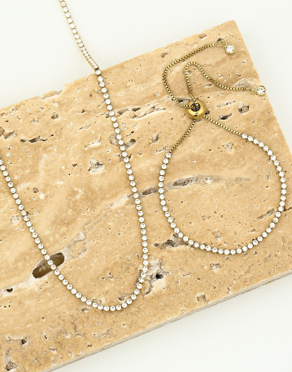 Tennis ketting transparante stenen