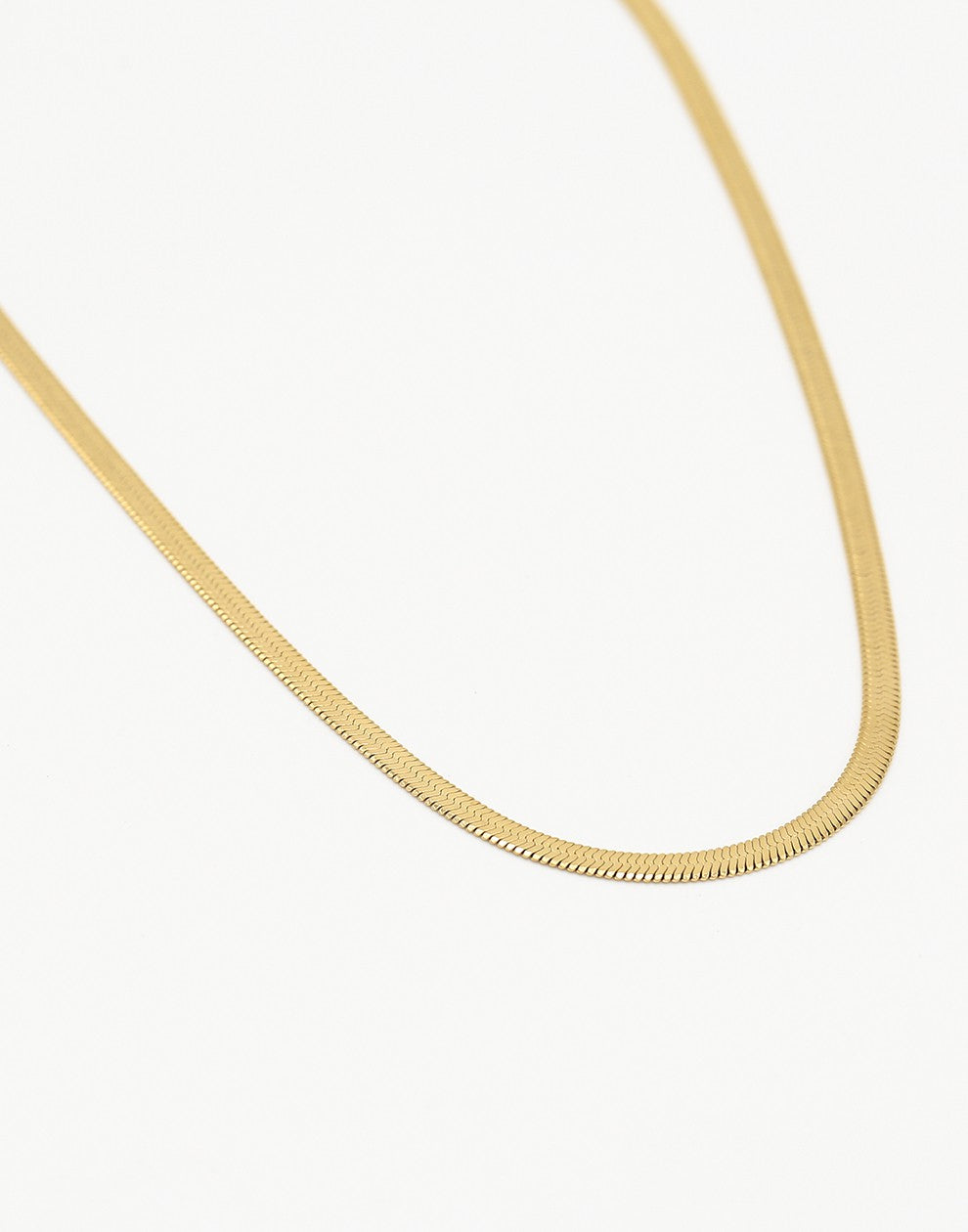 Flat snake chain gold