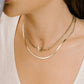 Flat snake chain gold